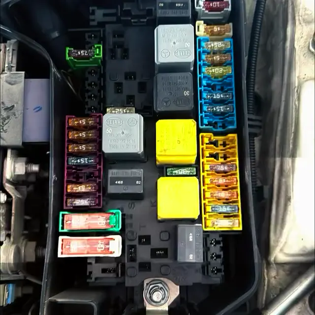 32 nokta check-up kapsamında Mercedes sigorta kutusu ve elektrik kontrolü